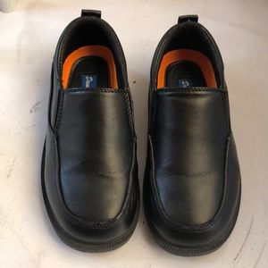 Boys black slip-in dress shoes